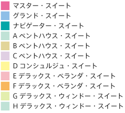 セブンシーズ・ナビゲーター号 - カラーチャート