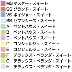 セブンシーズ・ボイジャー号 - カラーチャート