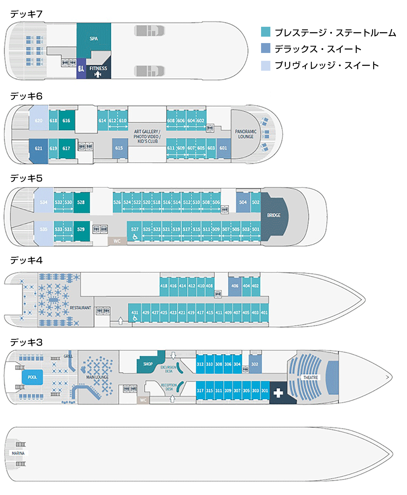 ル・デュモン・デュビル - デッキ